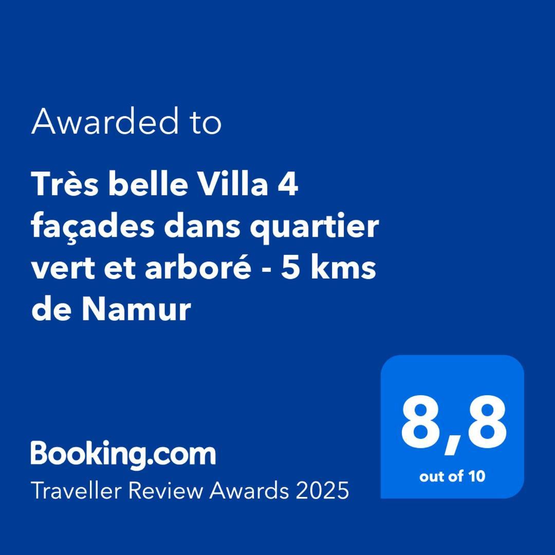 Tres Belle Villa 4 Facades Dans Quartier Vert Et Arbore - 5 Kms De Namur Exteriör bild